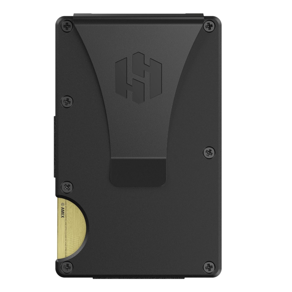 Hayvenhurst Slim Minimalist Front Pocket RFID Blocking Metal Wallet Obsidian